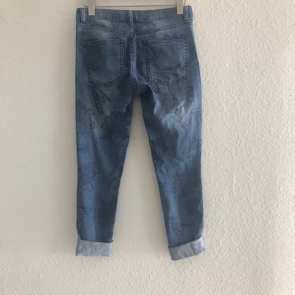Cubas AS Gwen Paisley Crop Skinny Jeans Size 27 - Picture 3 of 10